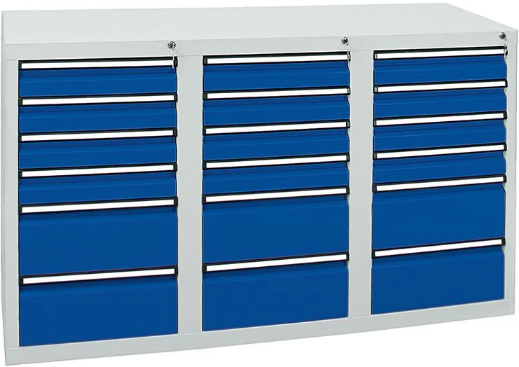 Armoire à tiroirs STUMPF, 18 SLR 900x1500x500 mm 7035/5010