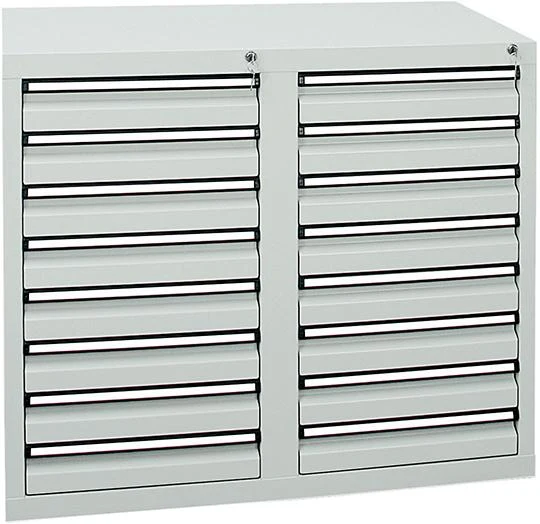 Armoire à tiroirs STUMPF, 16 SLR 900x1000x500 mm gris mat