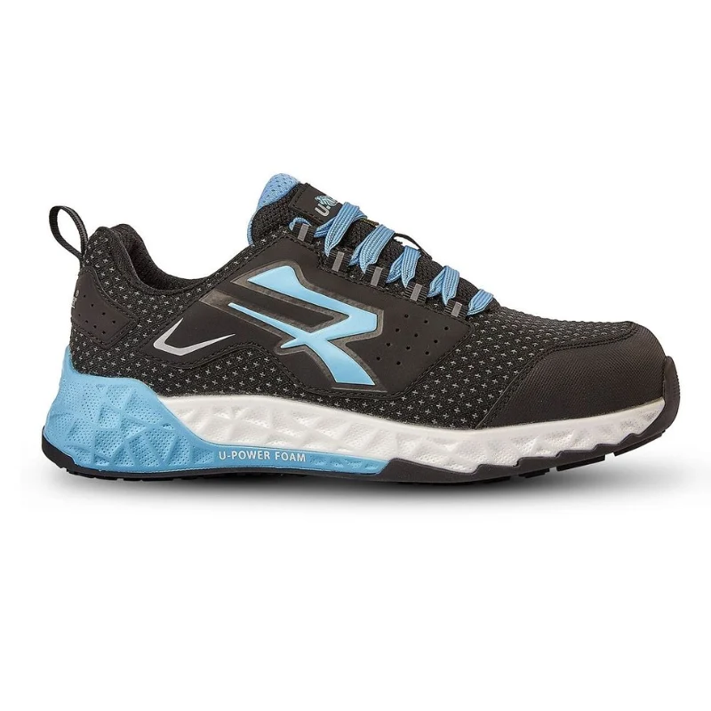 Baskets de Sécurité Unisexe Ultra Légères ESD S3S Gris Bleu Vhagar - UPOWER