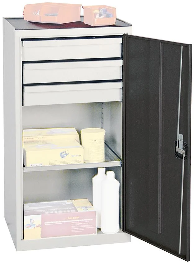 Armoire à outils STUMPF, S2000 RAL 7035/7016 3 tiroirs 1 étagère
