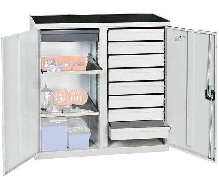 Armoire à outils STUMPF, S2000 RAL 7035/7035 9 tiroirs 2 étagères