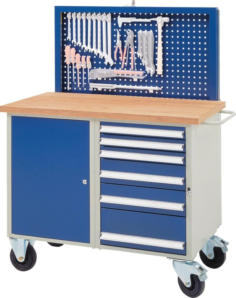 Servante d'atelier DINZL, VVM-1.2 complète, avec divers supports à outils