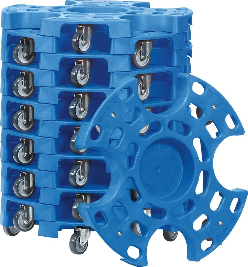Rouleau à pneus FETRA, 4546 zone de chargement Ø 630 mm 4 roulettes pivotantes roue en caoutchouc plein Ø 100 mm