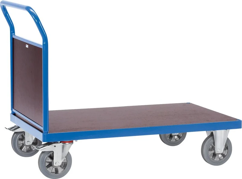 Chariot à parois frontales FETRA, avec plateforme de chargement étanche 2000 x 800 mm RAL 5007