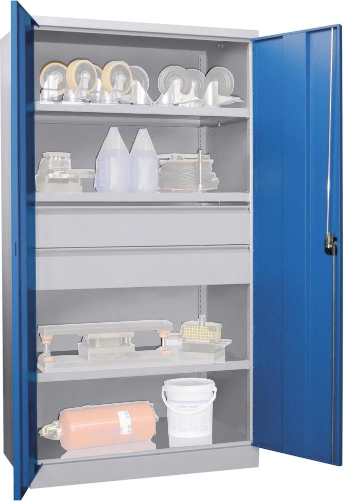 Armoire lourde PAVOY, 1950/630/1040 tournant, sans cloison, 3 étagères, 2 tiroirs