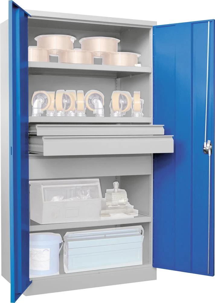 Armoire lourde PAVOY, 1950/630/1040 tournant, sans cloison, 3 étagères, 3 tiroirs