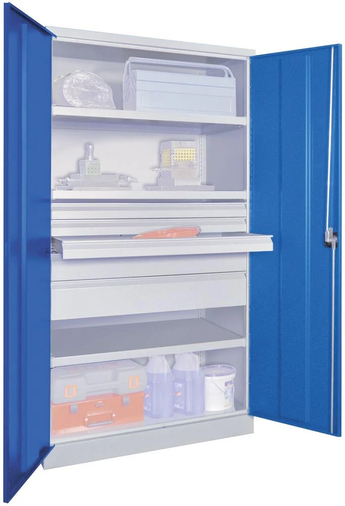 Armoire lourde PAVOY, 1950/630/1040 tournant, sans cloison, 3 étagères, 4 tiroirs