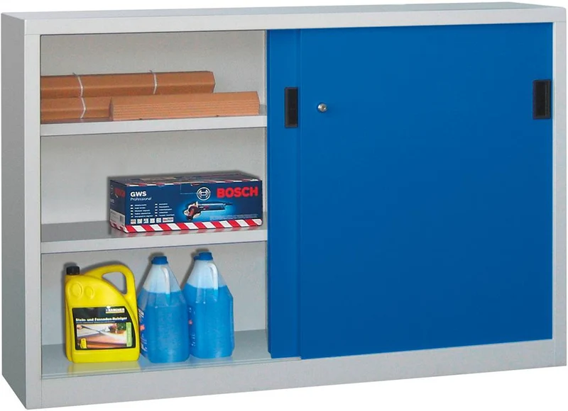 PAVOY, portes coulissantes pour charges lourdes s. 1000/400/1500 poudré RAL 7035/5012