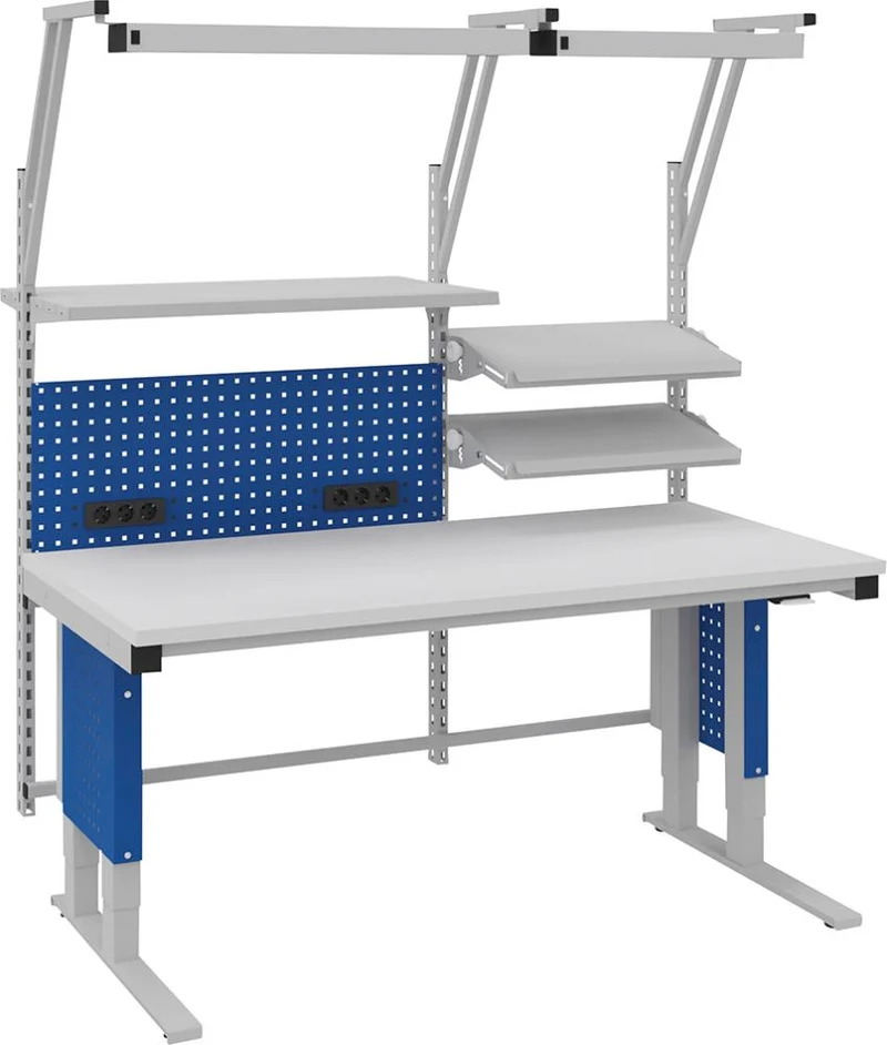 Table système OTTO KIND, poste de travail d'assemblage Multi4motion L1685xP900/965xH730-1330