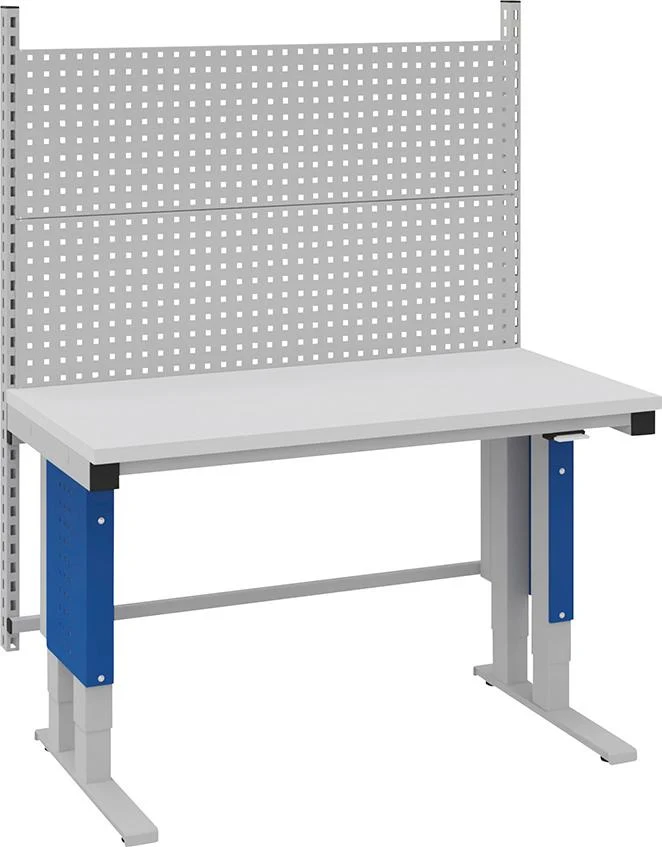Table système OTTO KIND, Multi4motion B1280xD700/765xH730-1330, modèle de base avec plateau en stratifié dur à monter.