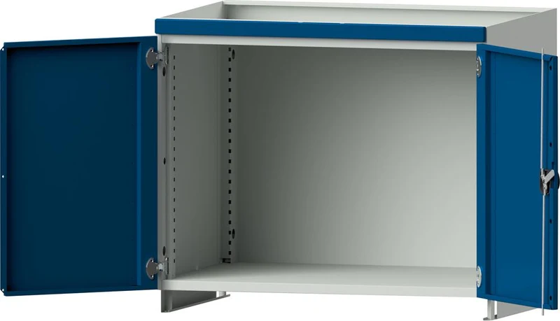 Meuble haut ANKE, vide L1015 x P720 x H800 mm RAL 7035/5012 avec portes