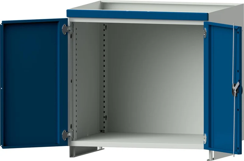 Meuble haut ANKE, vide L865 x P720 x H800 mm RAL 7035/5012 avec portes