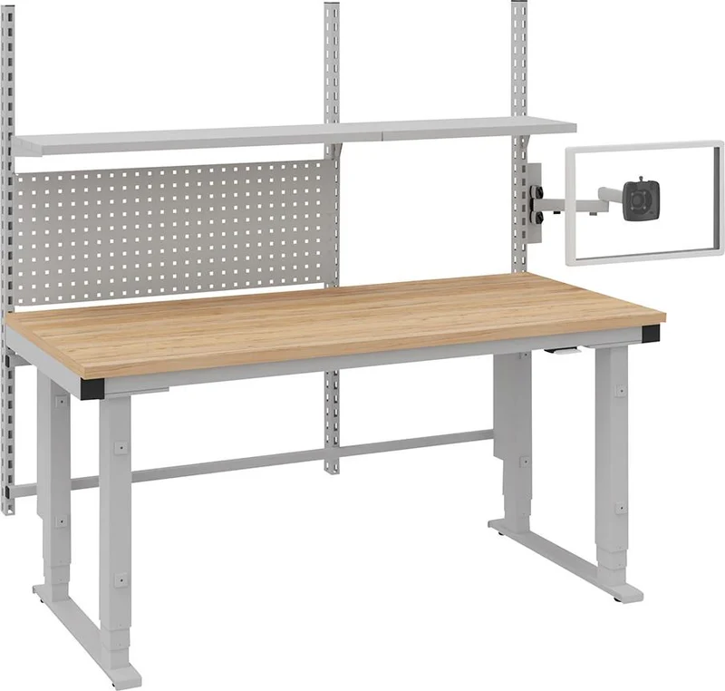 Table système OTTO KIND, Multi4easy L1685 x P800 x H730-1320 mm, plateau multiplex, réglable électriquement