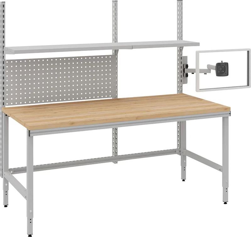 Table système OTTO KIND, Multi4easy L1685 x P800 x H720-1020 mm, plateau multiplex, réglable manuellement