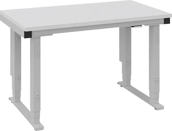 Table basse OTTO KIND, Multi4easy L 1280 x P 800 x H 730-1320 mm, plateau en mélamine, hauteur réglable électriquement