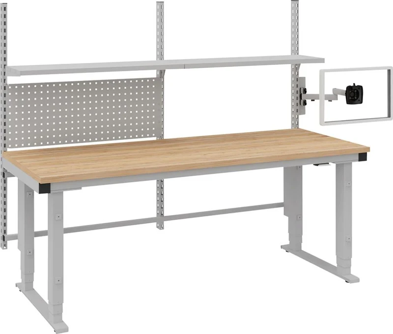 Table système OTTO KIND, Multi4easy L2030 x P800 x H730-1320 mm, plateau multiplex, réglable électriquement