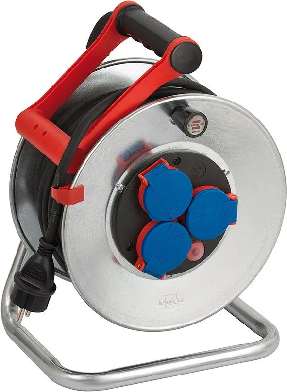 Tambour de câble Brennenstuhl, tôle d'acier H05RR-F3G1,5 25m Garant S Brennenstuhl