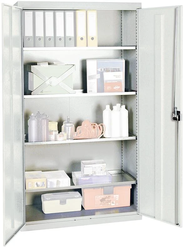 Armoire à outils STUMPF, L 1000 x P 500 x H 1800 mm, RAL 7035, 4 plateaux encastrés