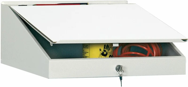 Rehausse de bureau STUMPF, L 490 x P 497 x H 70/220 mm, RAL 7035, finition émoussée