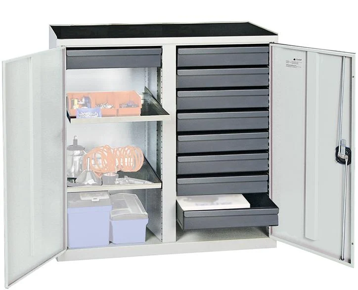 Armoire à outils STUMPF, 9 SL 2FB 1000x1000x500 mm gris stumpf