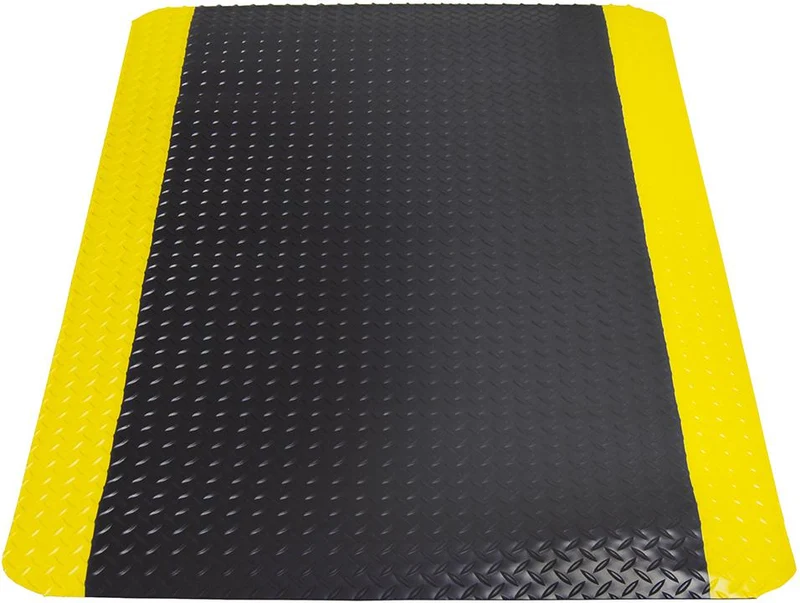 Tapis de yoga MILTEX anti-salissures, Yoga Deck Ultra 60 x 90 cm noir/jaune