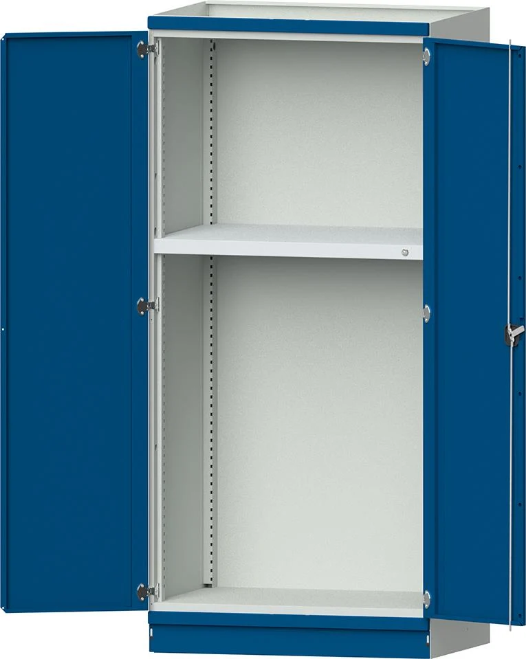 Boîtier vide ANKE, Modèle 103 B1015xT720xH2200mm RAL 7035/5012 avec portes bloc-tiroirs NH 1200mm