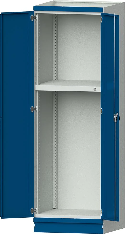 Boîtier vide ANKE, Modèle 103 B715xT720xH2200mm RAL 7035/5012 avec portes bloc-tiroirs NH 1200mm