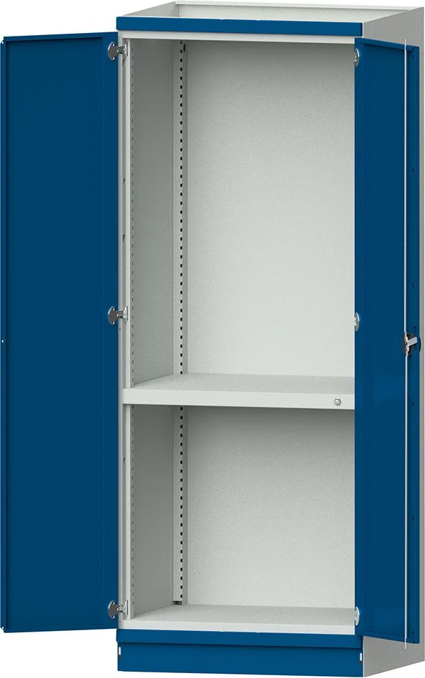Boîtier vide ANKE, Modèle 101 B865xT720xH2200mm RAL 7035/5012 avec portes bloc-tiroirs NH 720mm