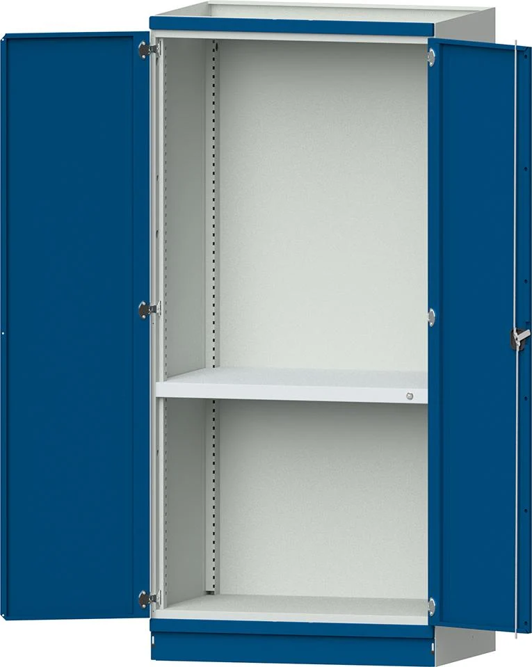 Boîtier vide ANKE, Modèle 101 B1015xT720xH2200mm RAL 7035/5012 avec portes bloc-tiroirs NH 720mm