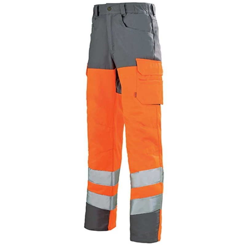 Pantalon Haute Visibilité Fluo Pupil Orange Gris Minéral - ADOLPHE LAFONT