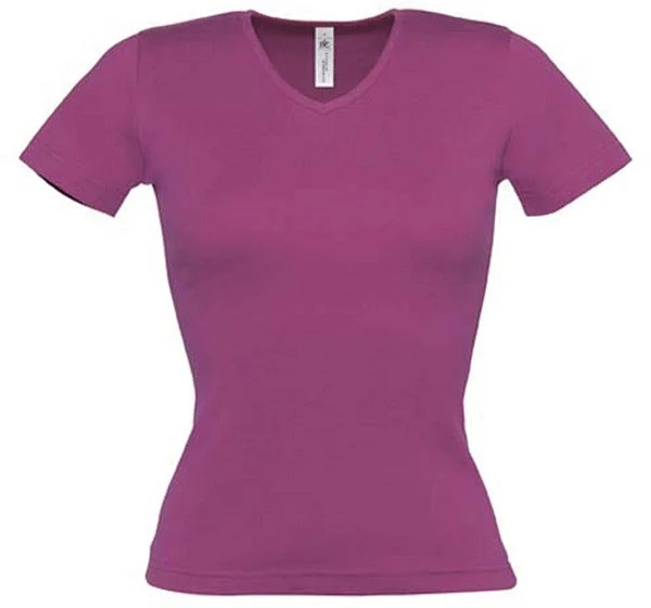 Tee-Shirt de Travail Femme Col V Violet - TOPTEX