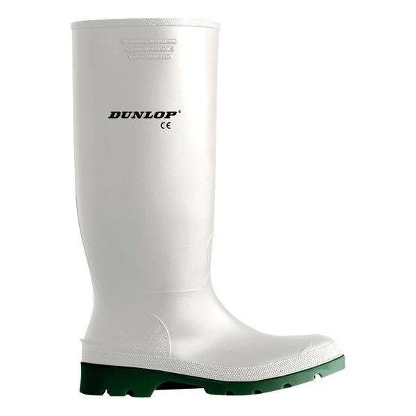 Bottes de Boucher Non Coquées Blanche et Verte - DUNLOP