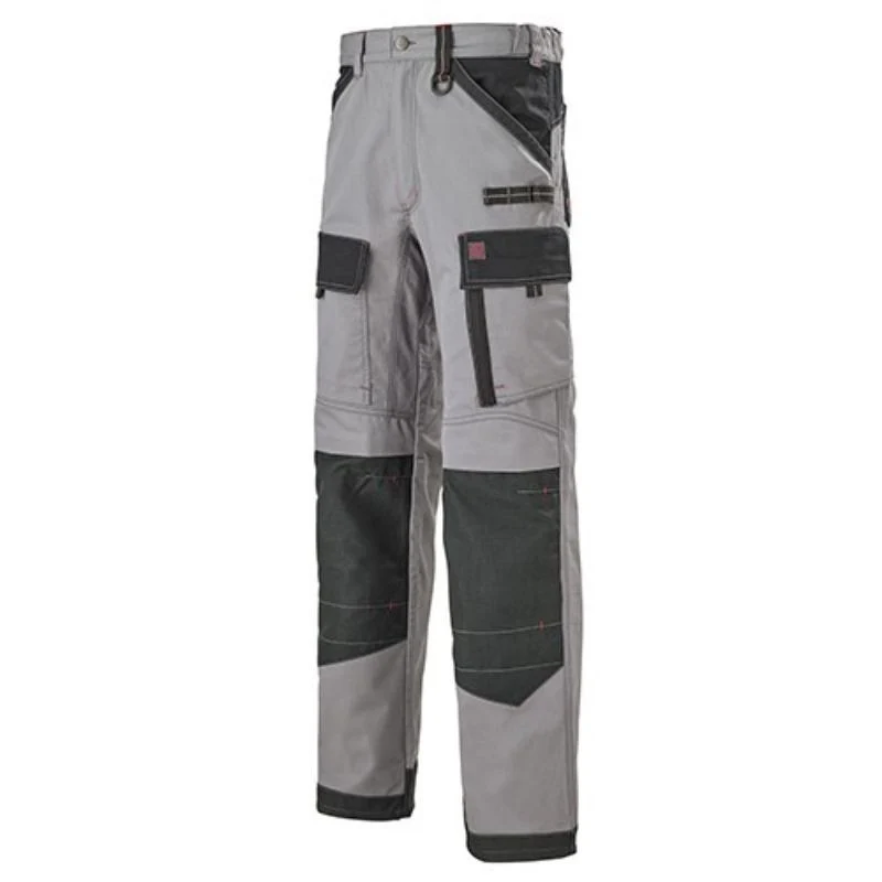 Pantalon de Travail Homme Multipoches Protection Genoux Gris - ADOLPHE LAFONT
