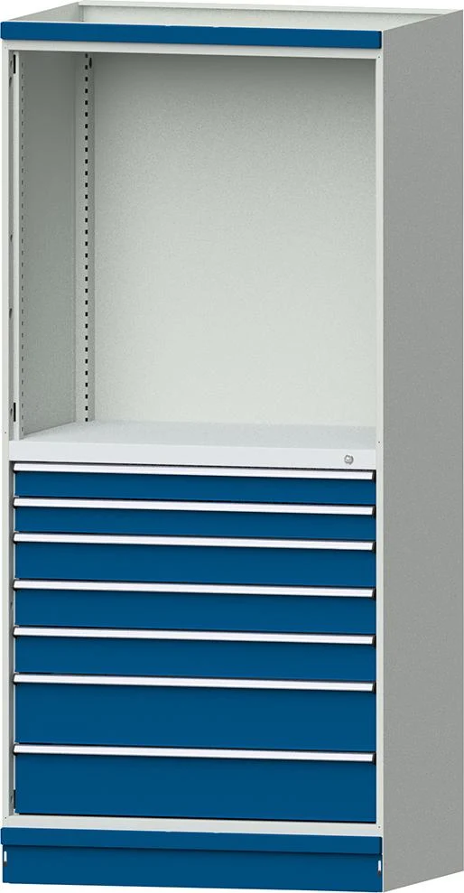 Armoire modulaire ANKE, modèle 3005 B1015xP720xH2200mm RAL 7035/5012 7 tiroirs