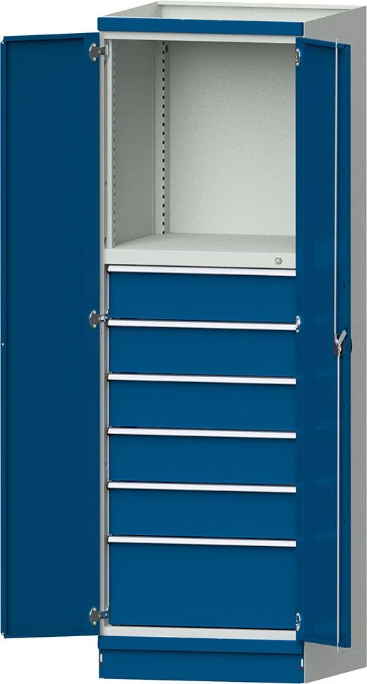 Armoire modulaire ANKE, modèle 4003 B715xP720xH2200mm RAL 7035/5012 6 tiroirs