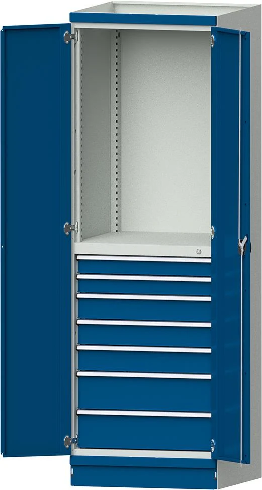 Armoire modulaire ANKE, modèle 3005 B715xP720xH2200mm RAL 7035/5012 7 tiroirs