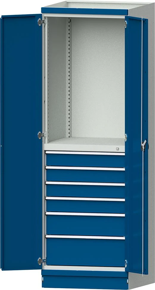 Armoire modulaire ANKE, modèle 3007 B715xP720xH2200mm RAL 7035/5012 6 tiroirs