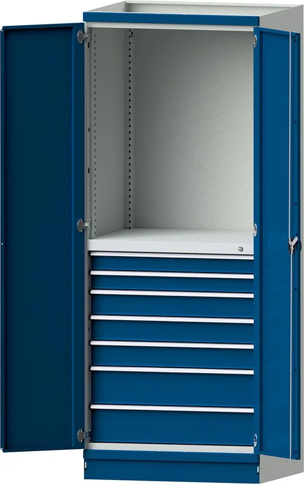 Armoire modulaire ANKE, modèle 3005 B865xP720xH2200mm RAL 7035/5012 7 tiroirs