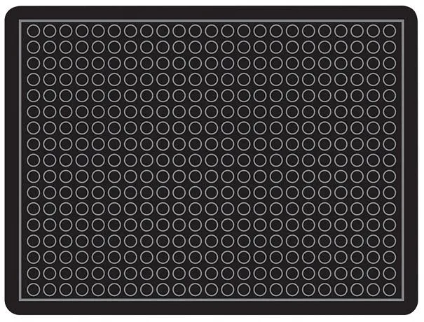 Tapis de travail MILTEX, YOGA LOCK Basic noir L90xP120 cm tapis simple
