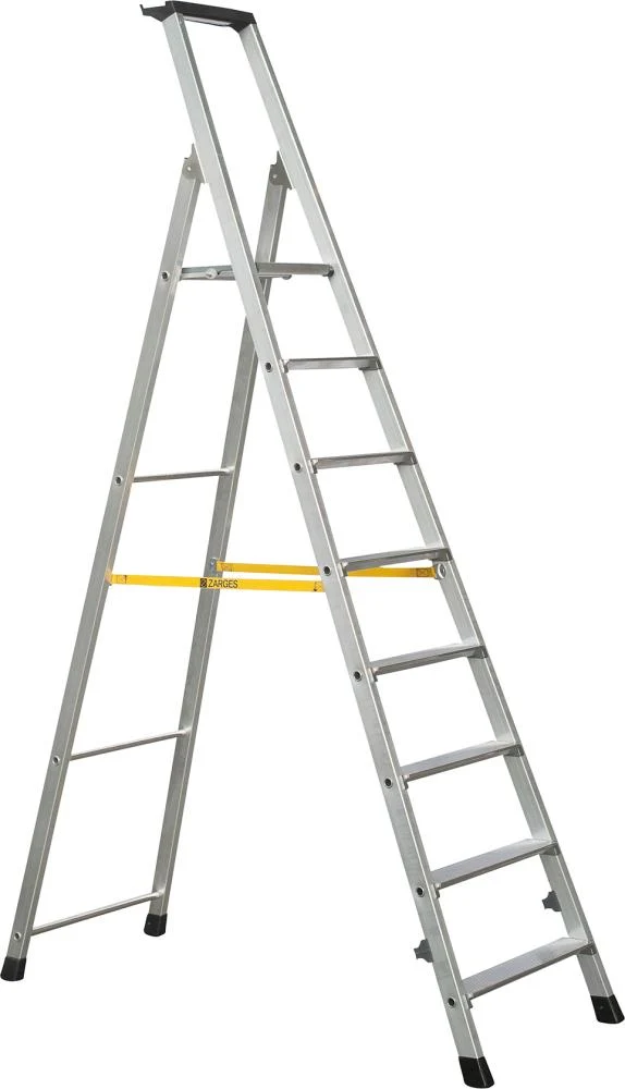 Échelle à marches ZARGES, Nova S 8 marches hauteur de plateforme 1,70 m hauteur de travail 3,70 m ZARGES
