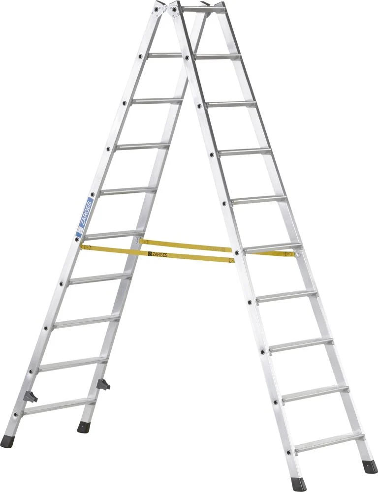 Échelle double ZARGES, Nova B 2x10 marches Longueur de l'échelle 2,30 m Hauteur de travail 3,65 m ZARGES