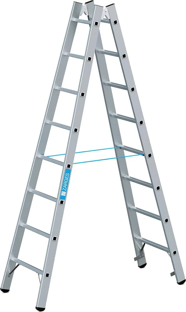 Échelle double ZARGES, Coni B 2x8 échelons Longueur de l'échelle 2,34 m Hauteur de travail 3,55 m ZARGES