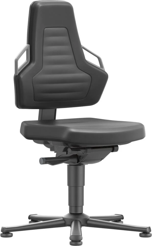 BIMOS, Chaise de travail Bimos Nexxit 1 poignée grise hauteur d'assise 450-600 mm noir intégré avec patins
