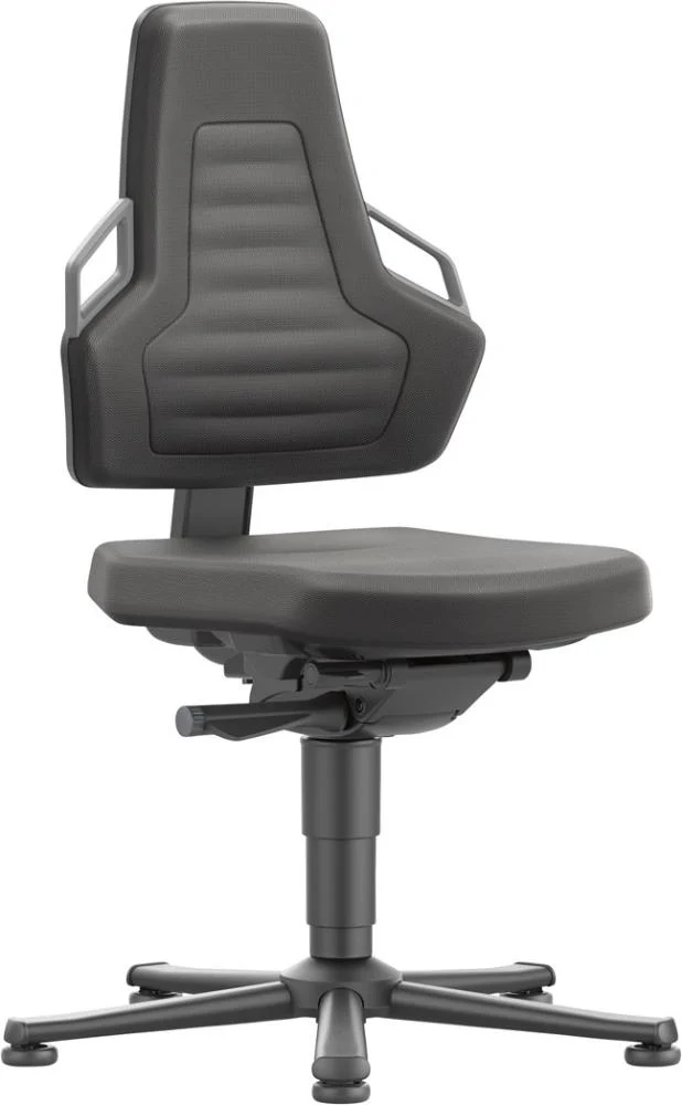 BIMOS, Chaise de travail Bimos Nexxit 1 poignée grise hauteur d'assise 450-600 mm Supertec noir, avec patins
