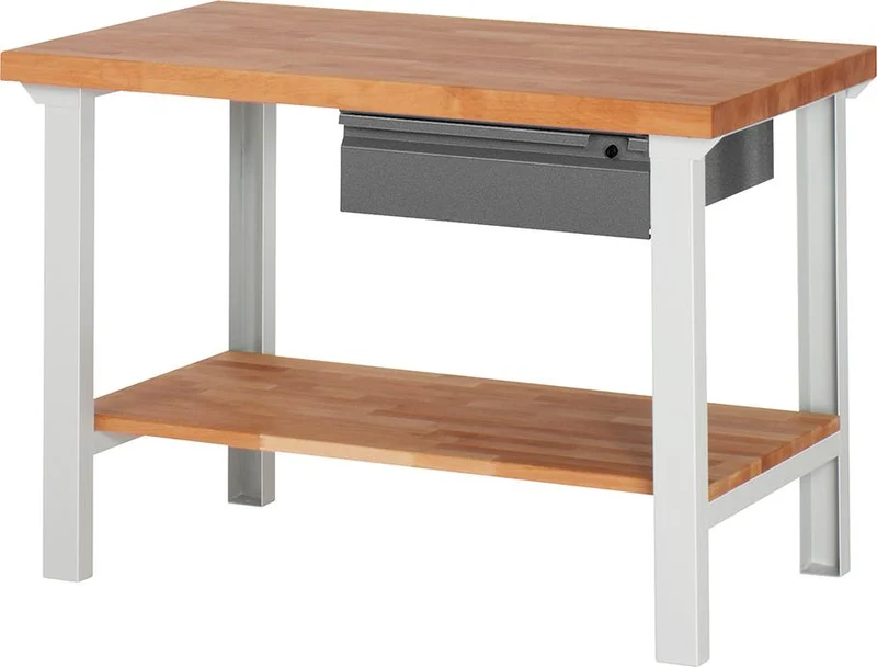 Établi RAU, Série Basic 7 Modèle 7001-7 B1250xT700xH840mm RAL7035/7016