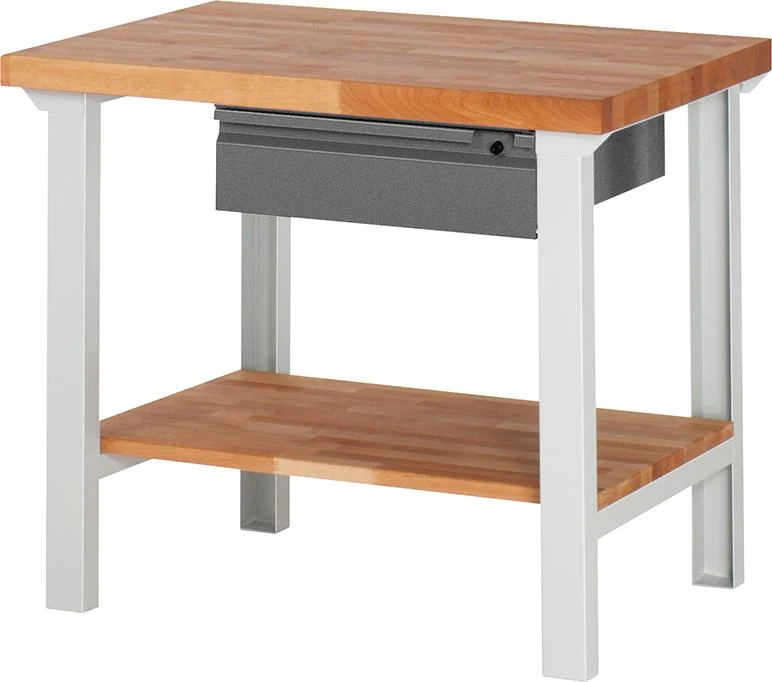Établi RAU, Série Basic 7 Modèle 7001-7 B1000xT700xH840mm RAL7035/7016