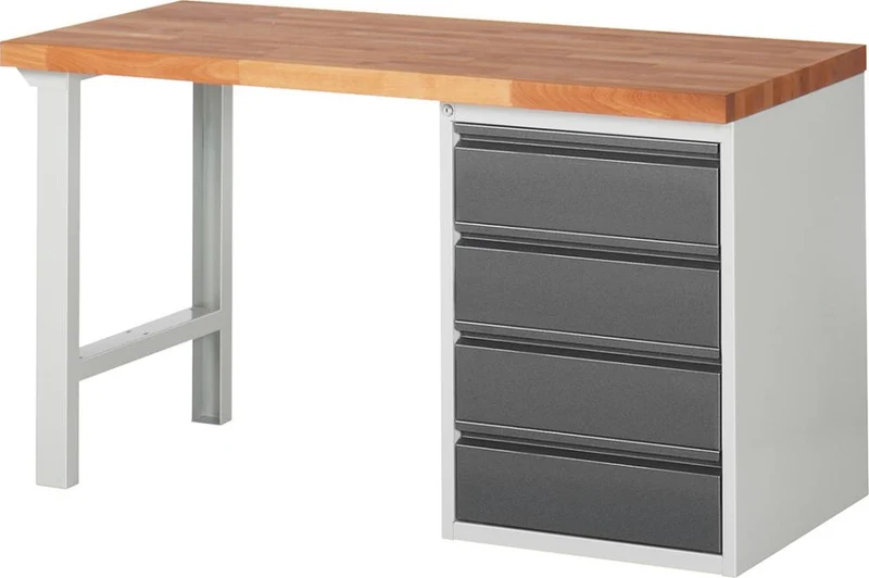 Établi RAU, Série Basic 7 Modèle 7509-1 B1500xT700xH840mm RAL7035/7016