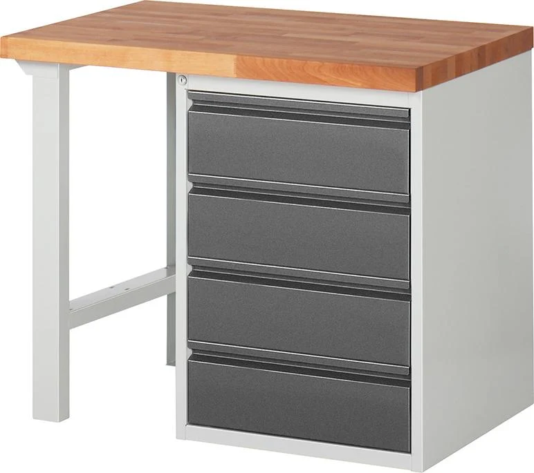 Établi RAU, Série Basic 7 Modèle 7509-1 B1000xT700xH840mm RAL7035/7016