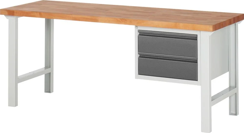 Établi RAU, Série Basic 7 Modèle 7125-1 B2000xT700xH840mm RAL7035/7016