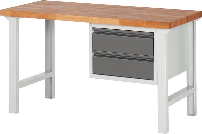 Établi RAU, Série Basic 7 Modèle 7125-1 B1500xT700xH840mm RAL7035/7016